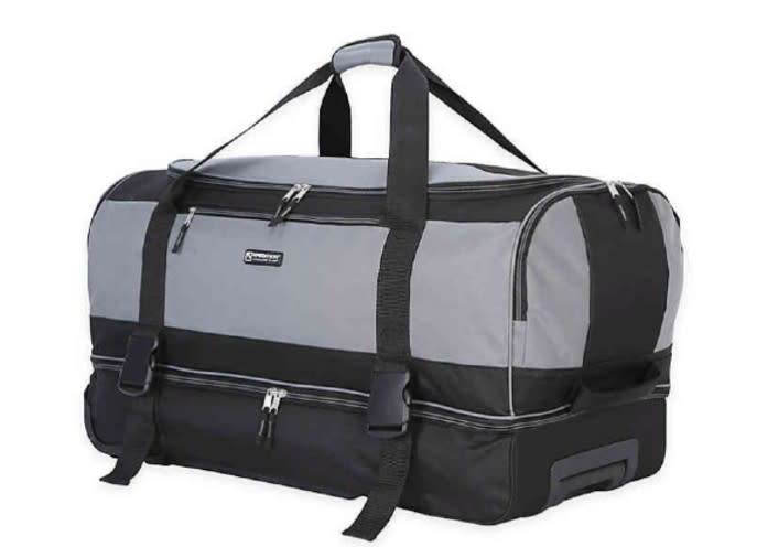 Traveler's Club XPedition 30-Inch Rolling Drop-Bottom Duffle Bag. (Photo: Bed Bath and Beyond)