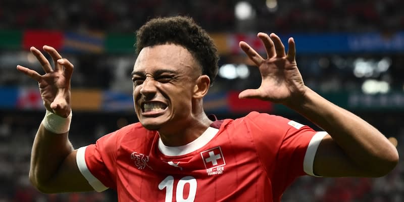 Dan Ndoye, Torschütze des 1:0 für die Schweiz gegen Deutschland<span class="copyright">AFP via Getty Images</span>