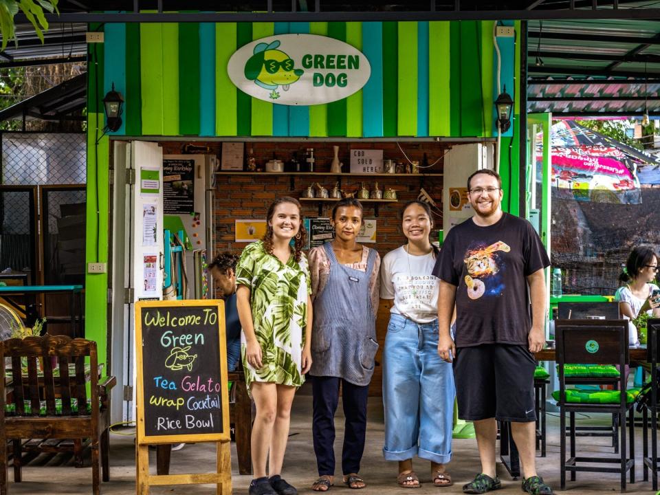 The owners and staff of Green Dog in Chiang Mai.