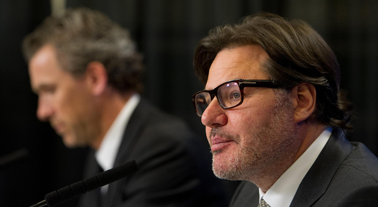 Canucks owner Francesco Aquilini may have shared who they're eyeing for captain. (Getty)