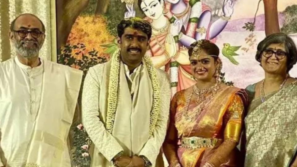 Abhiram Daggubati ties the knot with Prathyusha in a tropical island wedding (Photo Credit: CineCricMania X (formally Twitter))