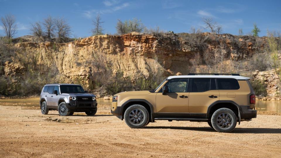 2024 toyota land cruiser in front of rock formation