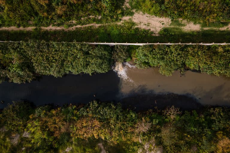 El arroyo Patagonia, uno de los cursos de agua que desembocan en el Río Reconquista