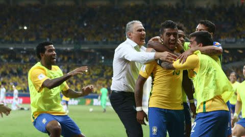 Paulinho, Tite, Fagner, Willain e Gil - Brasil - 23/03/2017