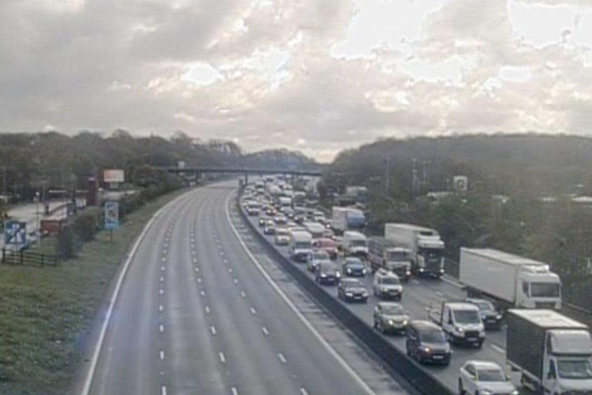 Traffic stopped due to crash on M25 <i>(Image: National Highways)</i>