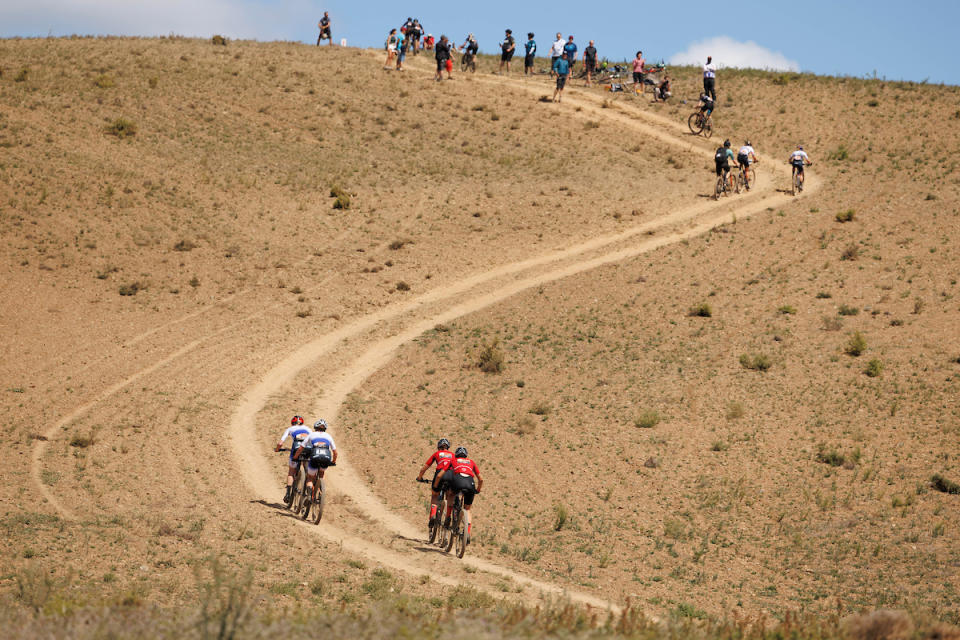 Riders during the Prologue of the 2023 Absa Cape Epic Mountain Bike stage race held at Meerendal Wine Estate, Durbanville, Cape Town, South Africa on the 19th March 2023. Photo by Nick Muzik/Cape Epic
PLEASE ENSURE THE APPROPRIATE CREDIT IS GIVEN TO THE PHOTOGRAPHER AND ABSA CAPE EPIC