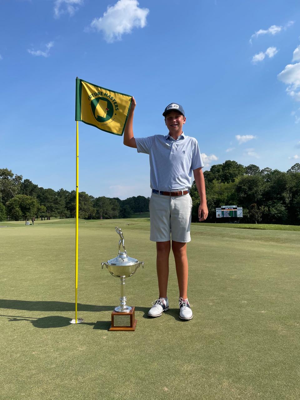 Mason Howell poses for photo at Dothan Country Club following winning Press Thornton Future Masters, June 21, 2022