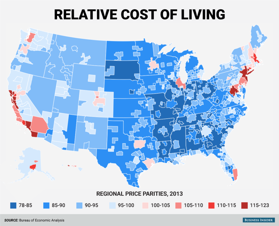 regional price parities 2013