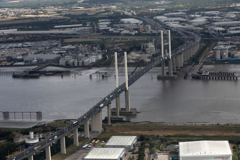 Emergency services were called to the QEII Bridge following concerns for a man's welfare (file image)