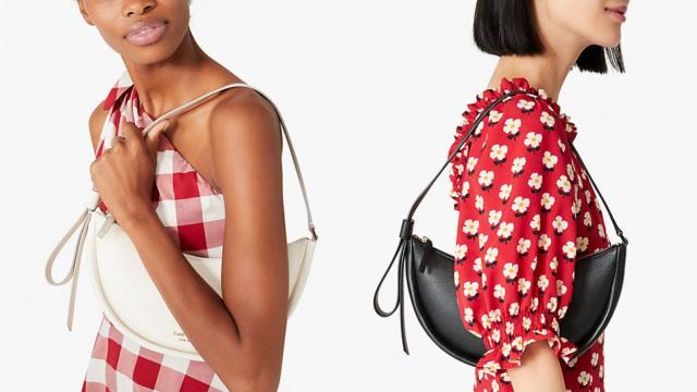 美品 kate spade  クラムシェル ショルダー ラフィア 海外限定key1_ショルダーバッグ