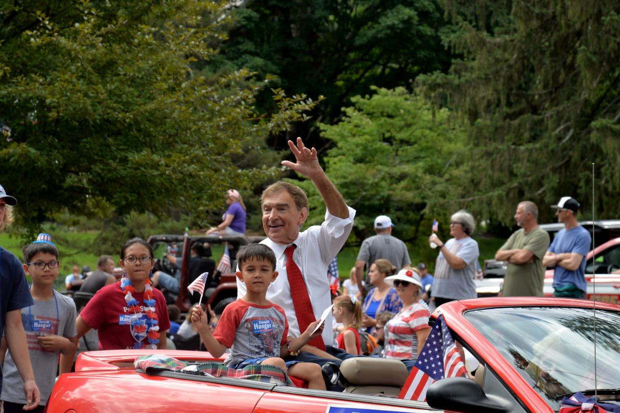 Sen. Emmett Hanger during the 2022 Fourth of July parade in Gypsy Hill Park.