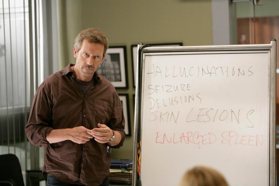 Hugh Laurie as Dr. Gregory House in "House."