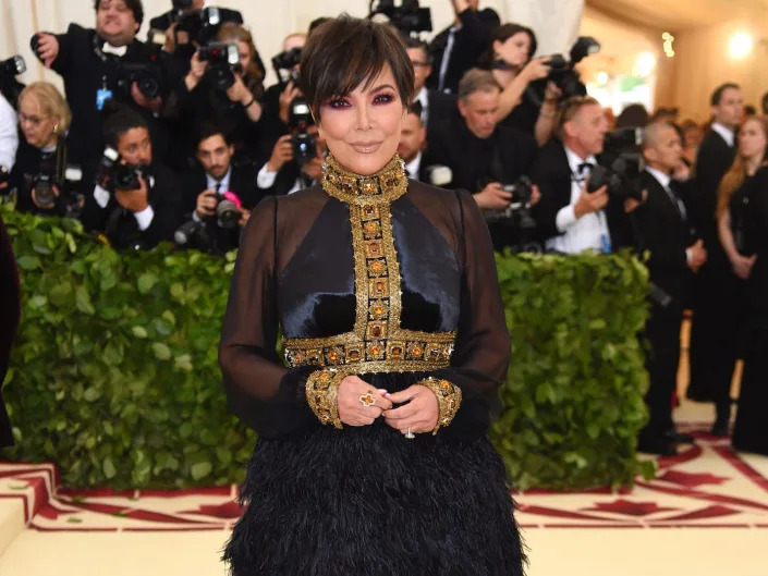 Kris Jenner at the Met Gala in New York City on May 7, 2018.