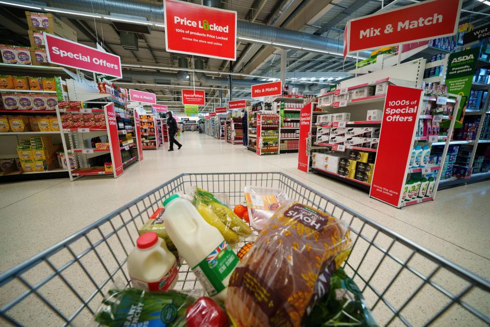 inflation 230323 -- MANCHESTER, March 23, 2023 -- A shopping trolley is seen at a supermarket in Manchester, Britain, March 22, 2023. The United Kingdom s UK consumer price index CPI rose to 10.4 percent in the 12 months to February 2023 from 10.1 percent in January, the Office for National Statistics ONS said on Wednesday. Photo by /Xinhua BRITAIN-CPI-INFLATION JonxSuper PUBLICATIONxNOTxINxCHN