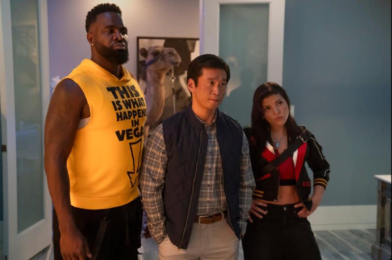 From left, Terrence Terrell, Eugene Kim and Paola Lázaro star in "Obliterated." Photo courtesy of Netflix