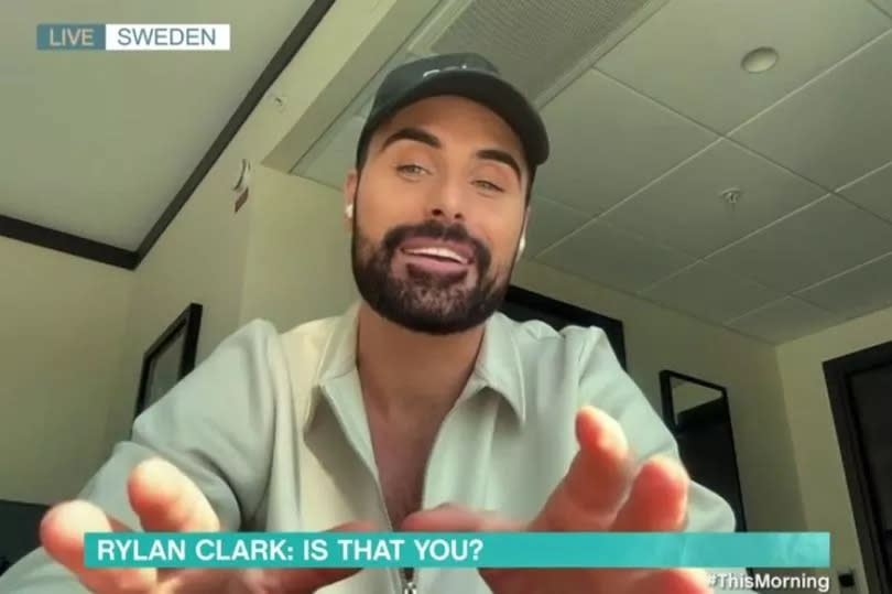 Rylan appeared via video link on the show from Sweden -Credit:ITV