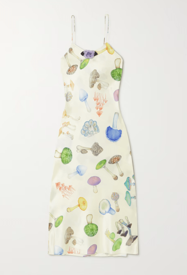 <p>Rodarte Embellished Printed Silk Midi Dress, $990, <a href="https://rstyle.me/+zlT6cfYf4LQqTpu7xHVs1g" rel="nofollow noopener" target="_blank" data-ylk="slk:available here;elm:context_link;itc:0;sec:content-canvas" class="link ">available here</a> (sizes 0-14)</p>