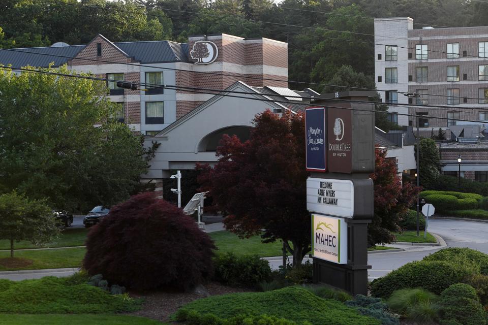 The DoubleTree by Hilton in Biltmore Village may soon be demolished to make way for a redevelopment project that could reshape the area near the Biltmore Estate known for its Tudor-style and historic buildings.