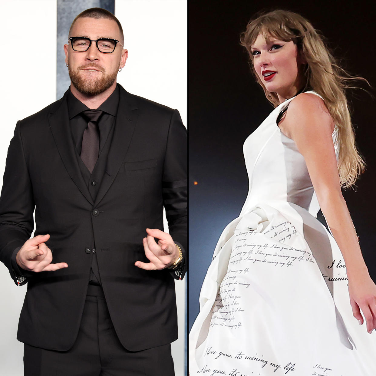 Travis Kelce Sings Along to Taylor Swift's 'So High School' Performance in Paris