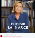 <p>La candidate frontiste joue de malchance avec le positionnement des lettres.</p>