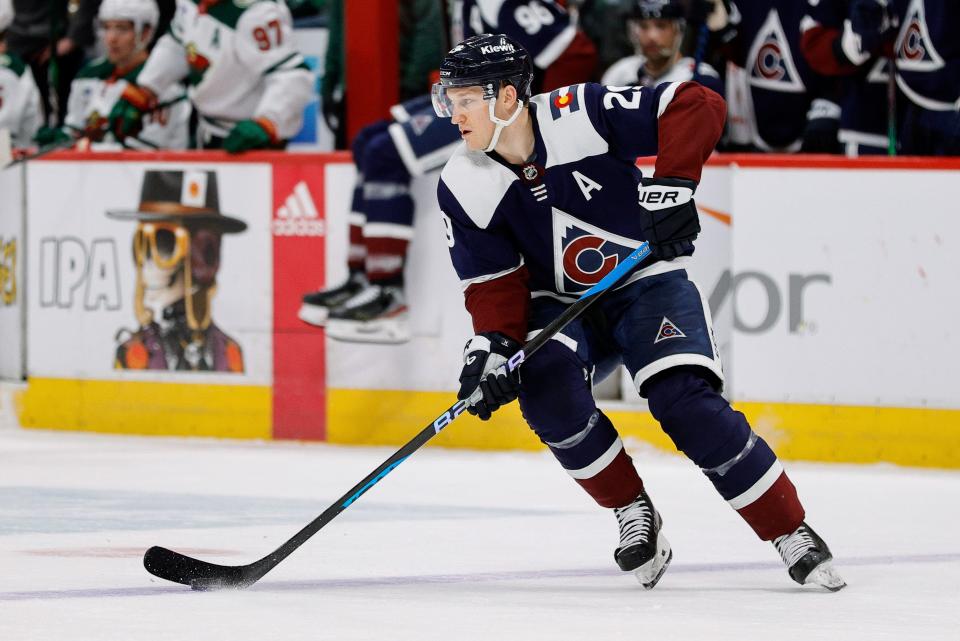 Avalanche center Nathan MacKinnon is averaging 1.708 points/game which puts him on pace for 140 points in 2023-24.