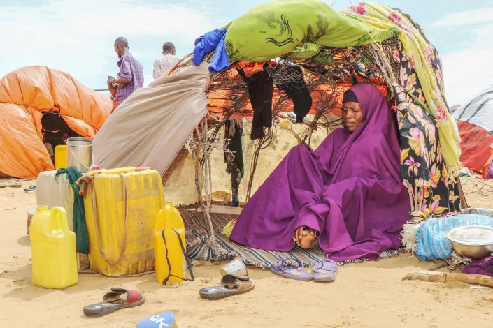 A woman in Luglow, Somalia