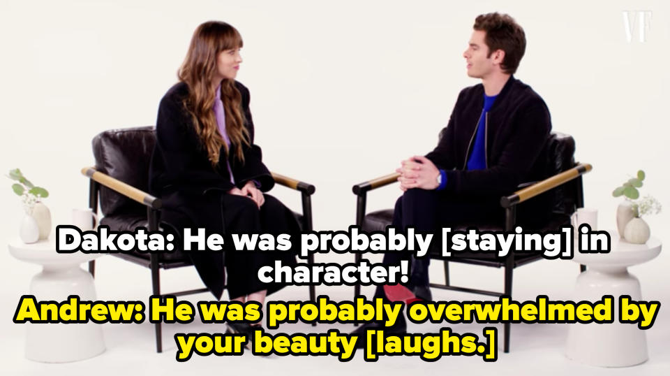 Dakota said "He was [probably] staying in character" and Andrew responded by saying "He