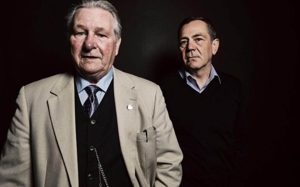 Criminologist David Wilson and convicted murderer Bert Spencer (left) in a Channel 4 documentary shot - Credit: Channel 4/Channel 4