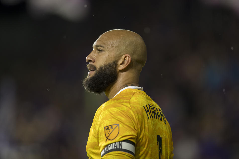 ORLANDO, FL - APRIL 06: Colorado Rapids goalkeeper Tim Howard (1) during the soccer match between the Colorado Rapids and the Orlando City Lions on April 6, 2019, at Orlando City Stadium in Orlando FL. (Photo by Joe Petro/Icon Sportswire via Getty Images)