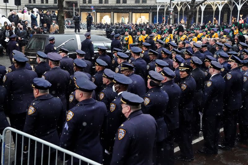 Funeral service for NYPD officer Jason Rivera in New York