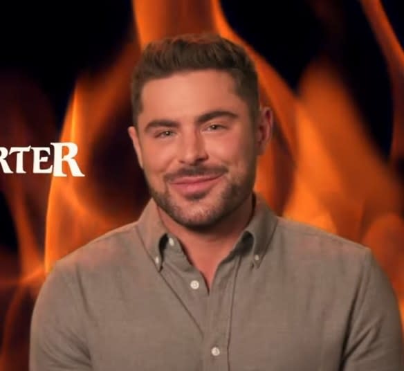 Zac Efron is interviewed for the film "Firestarter"