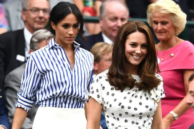 The royals attend day 12 of the Wimbledon Lawn Tennis Championships at All England Lawn Tennis and Croquet Club on July 14, 2018, in London.