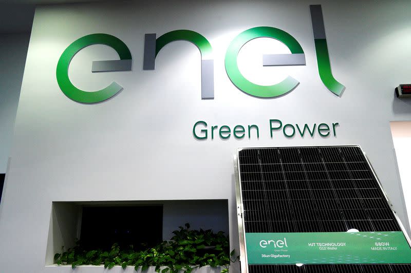 FILE PHOTO: Europe's biggest utility Enel is scaling up a solar panel gigafactory it owns in Sicily to make it Europe's largest maker of bifacial photovoltaic (PV) modules and ward off the risk of dependency on China