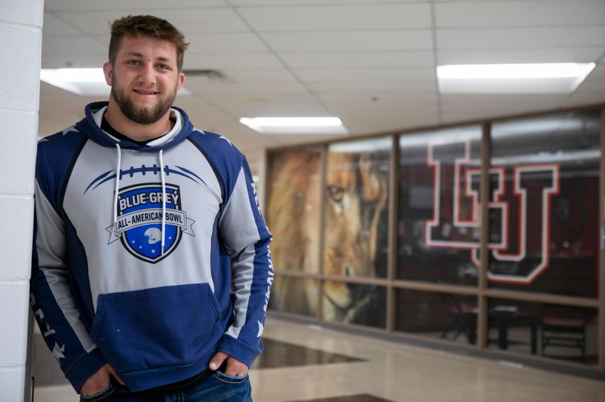 Liberty Union senior Slade McClaskey earned 12 varsity letters in boys basketball, football and track and field.