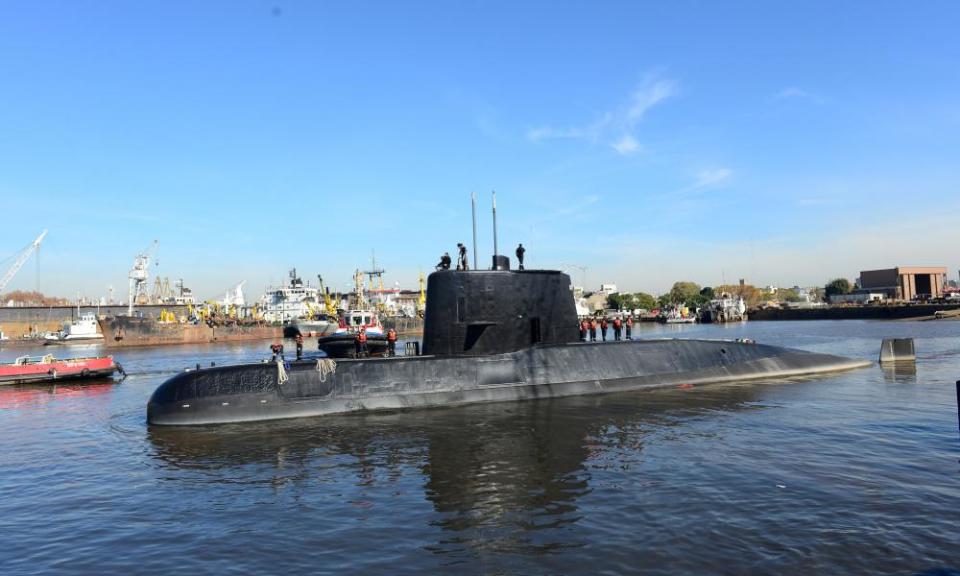 The ARA San Juan leaving the port of Buenos Aires in 2014.