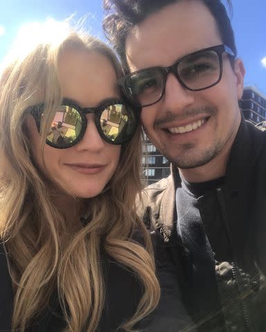 <p>Kat Timpf Instagram</p> Kat Timpf and Cameron Friscia