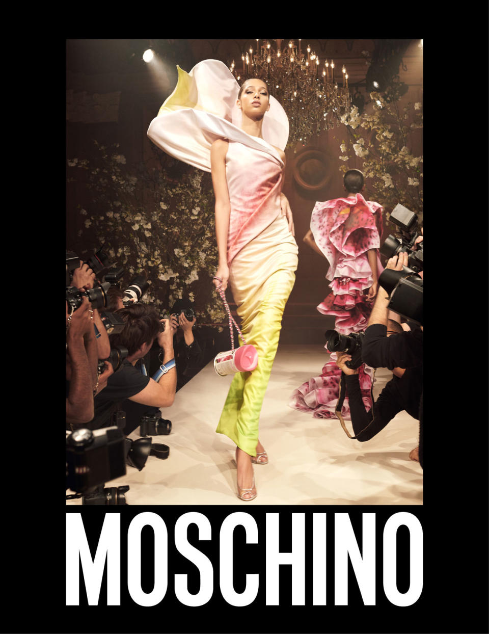 <p><strong>Model:</strong> Yasmin Wijnaldum<br><strong>Photographer:</strong> Steven Meisel<br>(Photo: Courtesy of Moschino) </p>