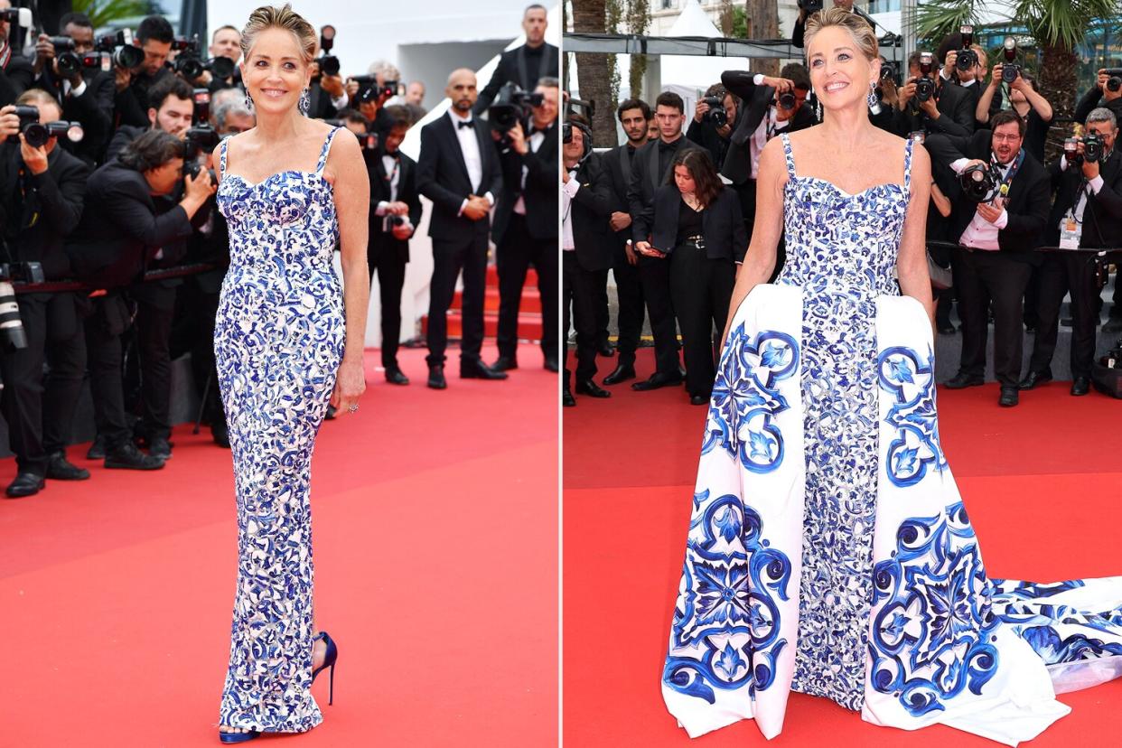 CANNES, FRANCE - MAY 22: Sharon Stone attends the screening of "Forever Young (Les Amandiers)" during the 75th annual Cannes film festival at Palais des Festivals on May 22, 2022 in Cannes, France.