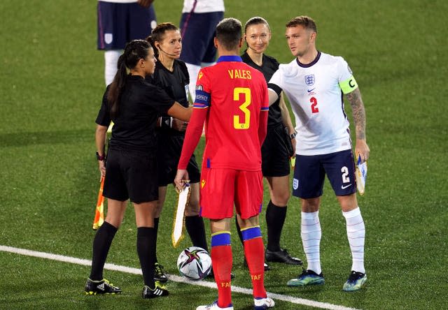 Kieran Trippier captained England against Andorra in October