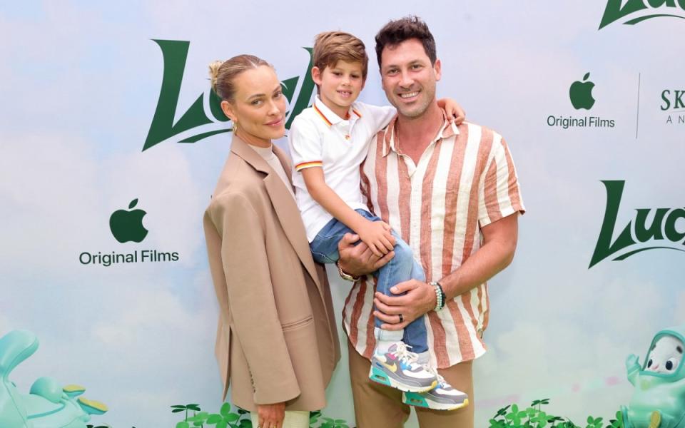 Peta Murgatroyd, Shai Aleksander Chmerkovskiy, and Maksim Chmerkovskiy<p>Photo by Matt Winkelmeyer/GA/The Hollywood Reporter via Getty Images</p>