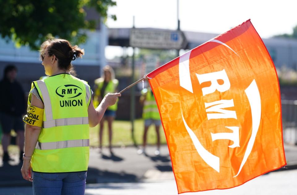 Millions of people are suffering disruption from rail strikes with 80% of trains cancelled and a spike in road congestion (David Davies/PA) (PA Wire)