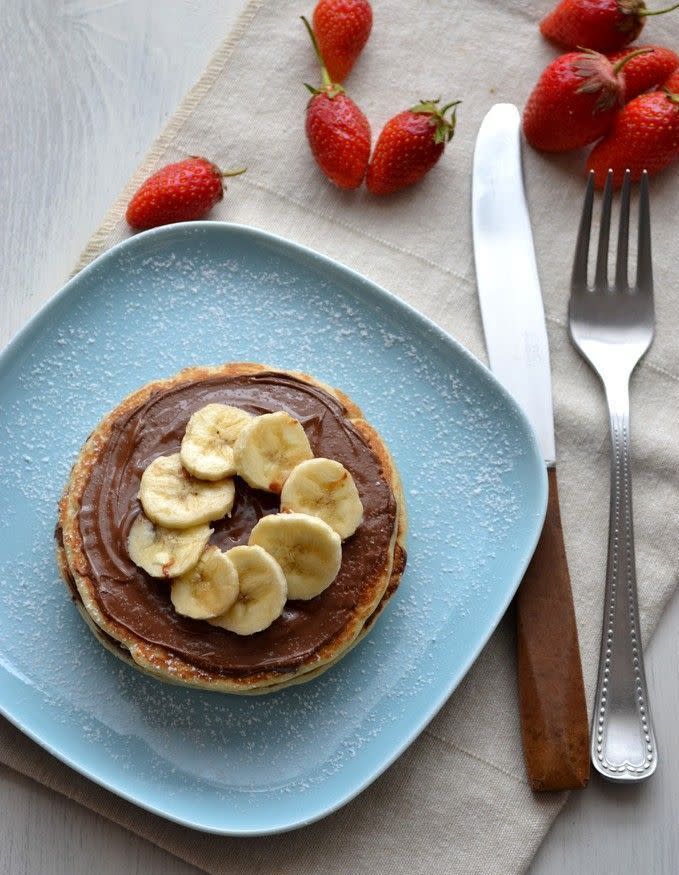 Pancakes healthy aux œufs en neige