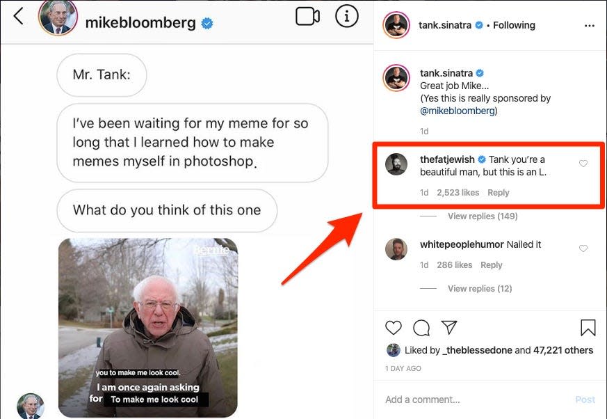 mike bloomberg campaign influencers memes