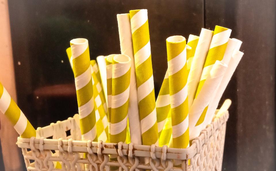 Straws in a basket