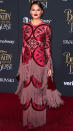 <p>Chrissy Teigen went the extra mile at the <em>Beauty & the Beast</em> premiere, showing up in full costume and ready to assume <a rel="nofollow noopener" href="https://twitter.com/stayforKidrauhl/status/837511593927847937?ref_src=twsrc%5Etfw" target="_blank" data-ylk="slk:her role as the lamp;elm:context_link;itc:0;sec:content-canvas" class="link ">her role as the lamp</a> in the film's inevitable sequel.</p>