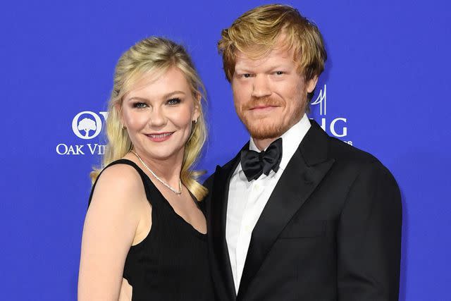 <p>VALERIE MACON/AFP via Getty</p> Jesse Plemons and Kirsten Dunst in Palm Springs, California, on January 4, 2024.