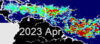 Sargassum seaweed reported in April 2023.