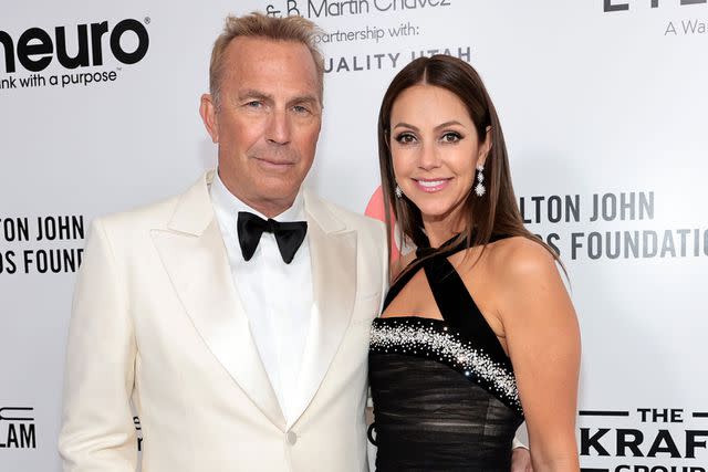 Jamie McCarthy/Getty Kevin Costner and Christine Baumgartner