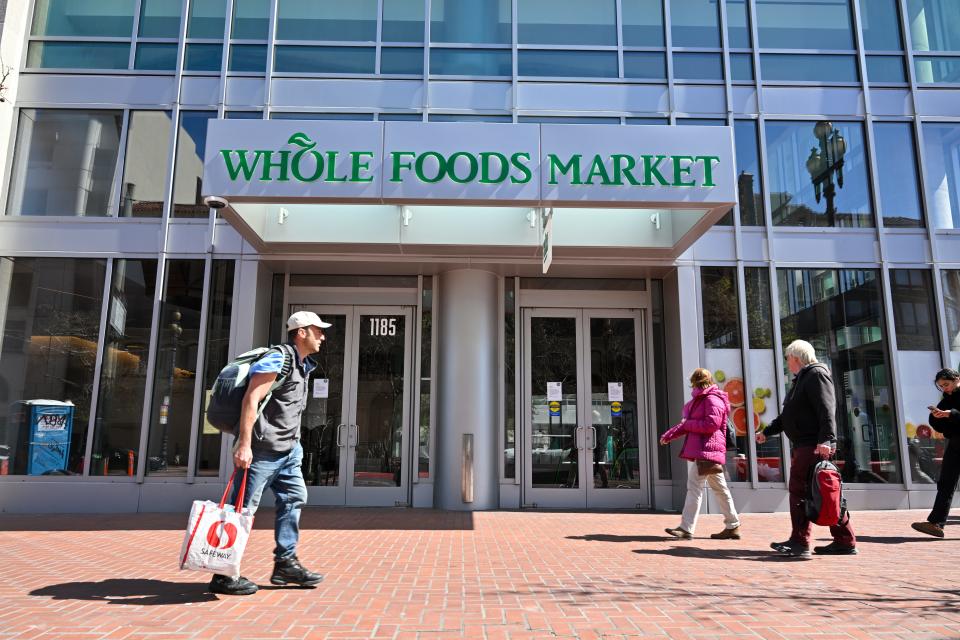 The Whole Foods in Mid Market Street is seen after it was closed due to employee safety concerns after being open for only a year in San Francisco, California, United States on April 12, 2023.