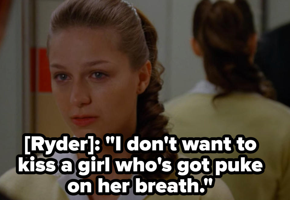 Ryder to Marley: "I don't want to kiss a girl who's got puke on her breath"